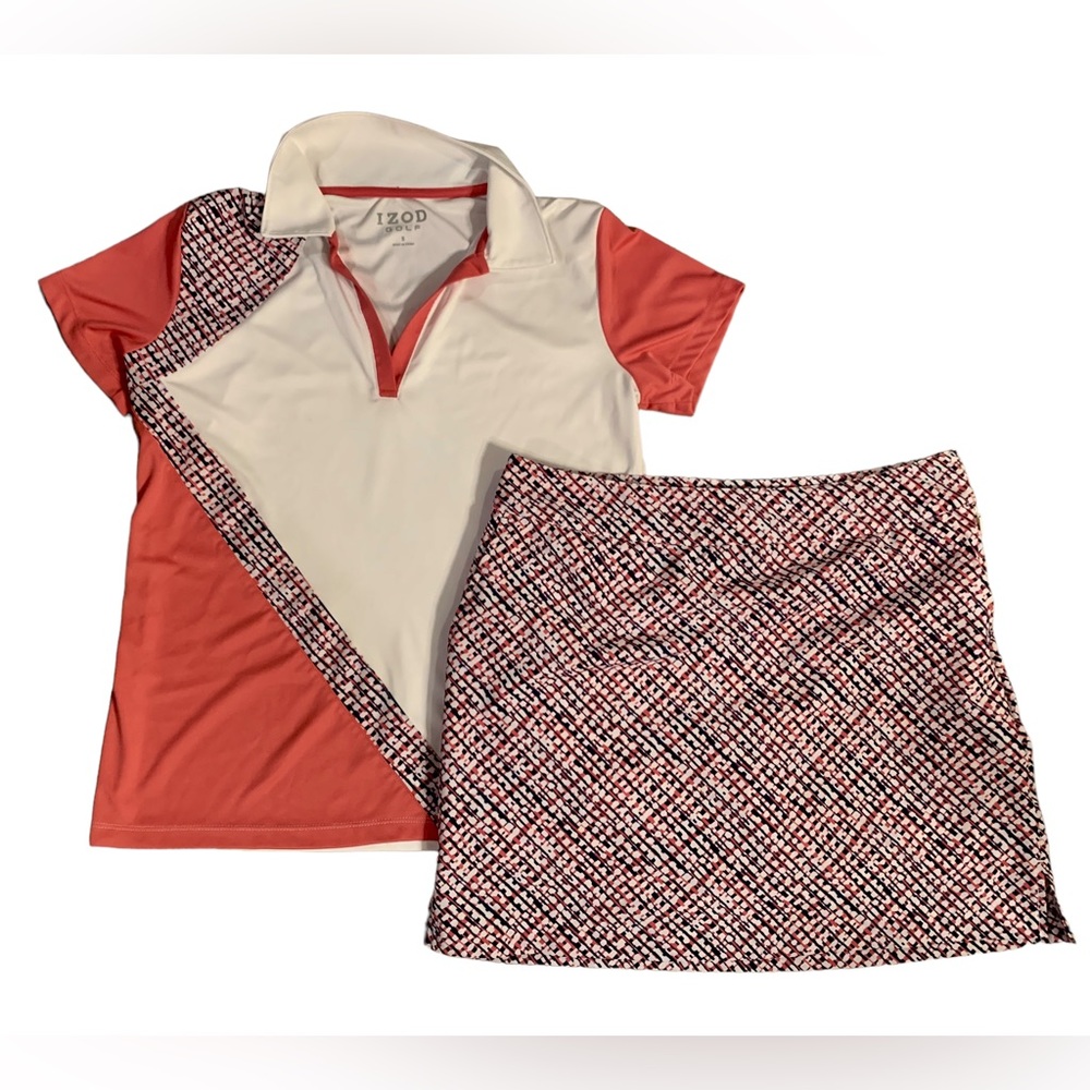 IZOD golf/tennis pink & navy outfit size SMALL/6